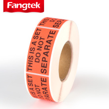 This Is A Set Do Not Separate Fluorescent Red FBA Label Stickers